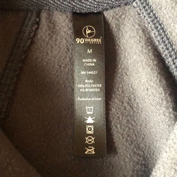 90 Degree performance zip-up, gray - Picture 3 of 5